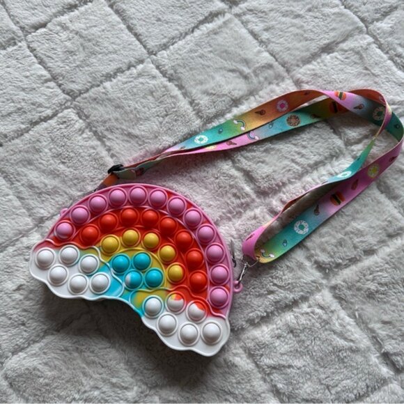 Pop Fidget | Rainbow Shoulder Bag Pop Fidgets Bag Purse for Girls - Picture 2 of 11